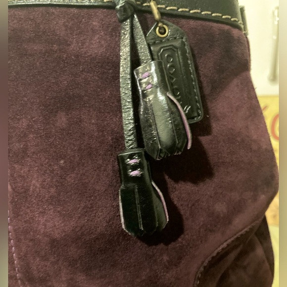 Vintage Coach Hampton Purple Suede Tassel Satchel - EUC E05S 7476 - Picture 12 of 12